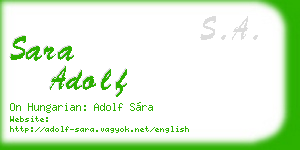 sara adolf business card