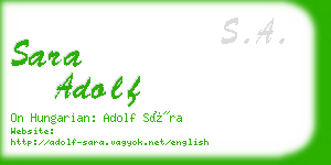 sara adolf business card